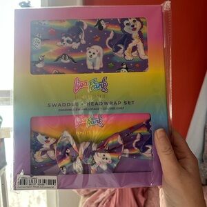 Posh Peanut Lisa Frank Swaddle & Headwrap Set
